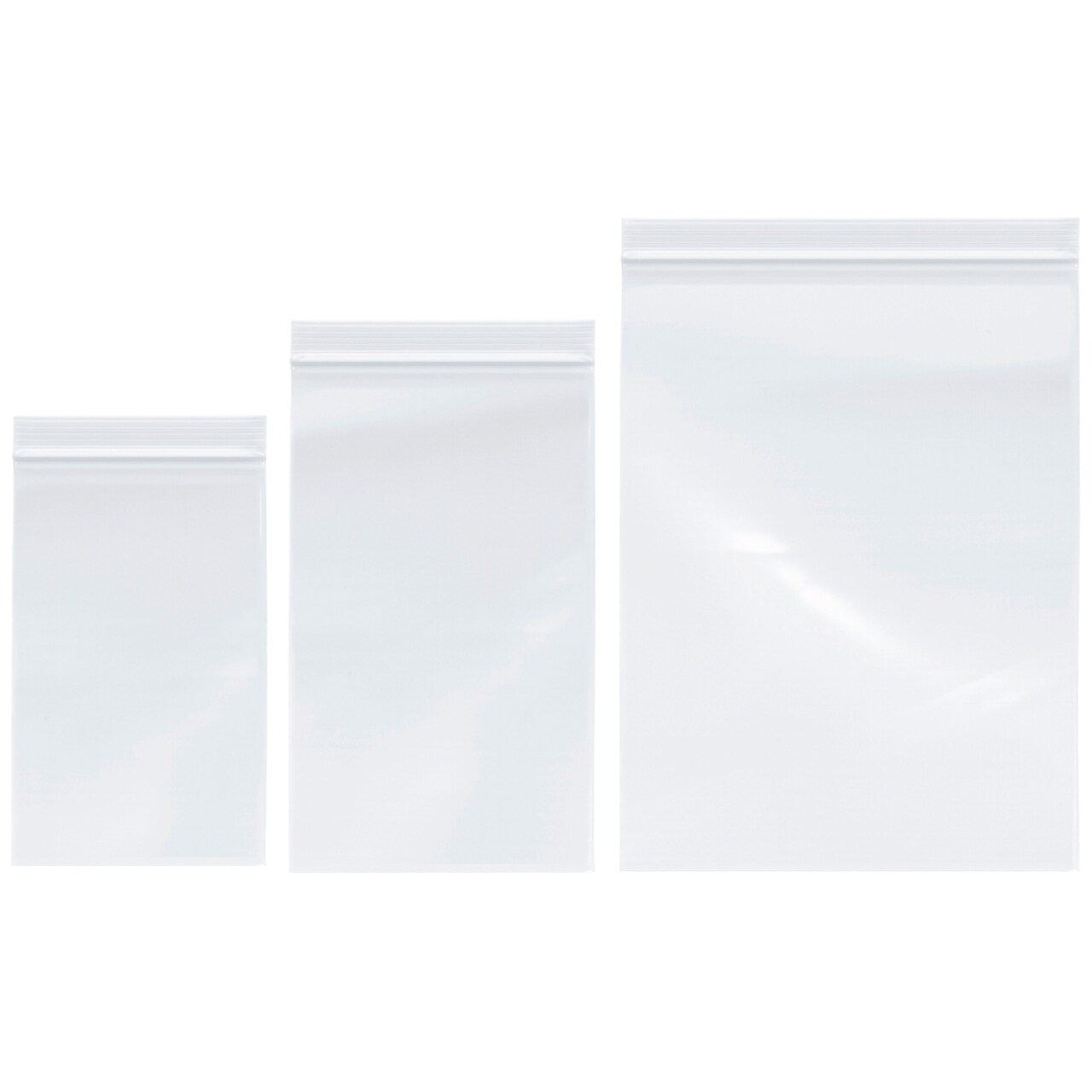 Plymor Heavy Duty Plastic Reclosable Zipper Bags, 4 Mil Variety Pack